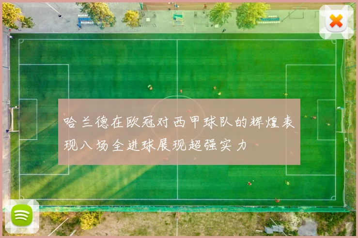 哈兰德在欧冠对西甲球队的辉煌表现八场全进球展现超强实力